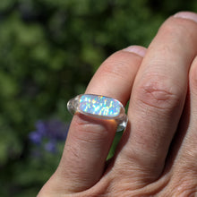 Load image into Gallery viewer, Glass Ring with Opal