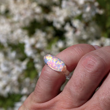 Load image into Gallery viewer, Glass Ring with Opal