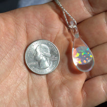 Load image into Gallery viewer, Large Opal Pendant Necklace