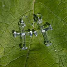Load image into Gallery viewer, Glass Cross Earrings