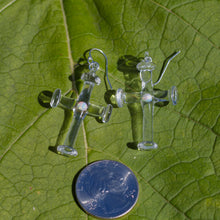 Load image into Gallery viewer, Glass Cross Earrings