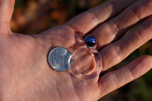 Load image into Gallery viewer, Glass Ring with Blue Flower Inside