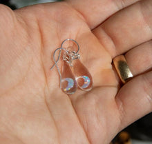 Load image into Gallery viewer, Opal Teardrop Moon Earrings