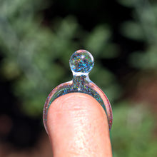 Load image into Gallery viewer, Blown Glass Ring with Crushed Opal