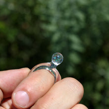Load image into Gallery viewer, Blown Glass Ring with Crushed Opal