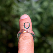 Load image into Gallery viewer, Blown Glass Ring with Crushed Opal