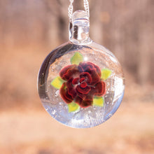 Load image into Gallery viewer, Red Rose Cremation Pendant