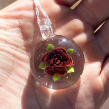 Load image into Gallery viewer, Red Rose Cremation Pendant