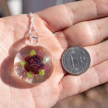 Load image into Gallery viewer, Red Rose Cremation Pendant