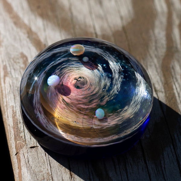 Galaxy Glass Paperweight