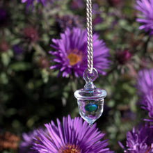 Load image into Gallery viewer, Glass Acorn Pendant with Opal

