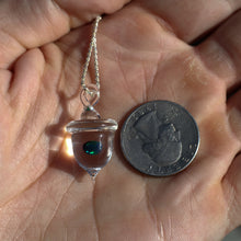 Load image into Gallery viewer, Glass Acorn Pendant with Opal

