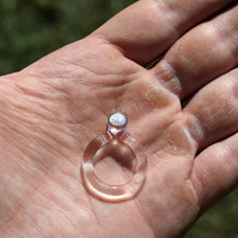 Load image into Gallery viewer, Handmade Glass Ring with Opal Gemstone
