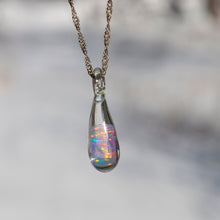 Load image into Gallery viewer, Glass pendant with encased opal
