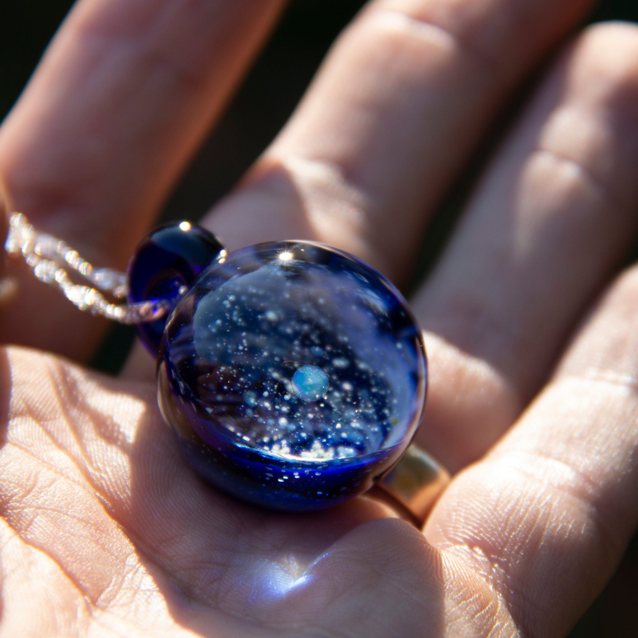 Space hotsell glass necklace